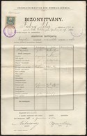 1901 Zeneakadémiai Bizonyítvány Moravcsik Lajos Aláírásával - Unclassified