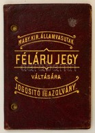 1902 Fényképes Vasúti Bérletjegy Aranyozott Bőr Borítással - Ohne Zuordnung