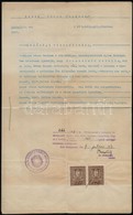 1927 Dr. Jáky Gyuláné Grosschmid Kató (1904-1986), Márai Sándor Testvérének Erkölcsi Bizonyítványa. Szlovák Nyelven + Hi - Unclassified