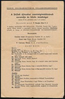 1938 Az Eucharisztikus Kongresszus Tagsági Jegye Közlekedési útmutatóval + Program - Unclassified