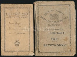 1943-1946 Iskolai Ellenőrző + Postatakarékpénztári Betétkönyv - Ohne Zuordnung