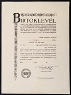 1945 Kitöltetlen Földosztási Birtoklevél, Nagy Imre Földművelésügyi Miniszter Nyomtatott Aláírásával - Unclassified