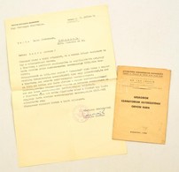 1958 Barta Lajosnak Címzett Két Irat. Régi Párttagok Bizottságának Levele és Egy Ujságírók Szantóriumi Egyesületének Orv - Unclassified