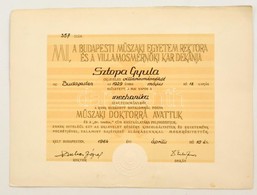 1964 Műszaki Doktori Oklevél - Unclassified