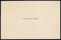 Dr. Gárdonyi József (1891-1948), Gárdonyi Géza Fiának Névjegykártyája - Ohne Zuordnung