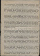 1949 Jegyzetek A Magyarok Világszövetsége Tervezett Fölfejlesztéséhez Barta Lajos Elnök Gépirata. 8 P - Unclassified