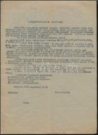 1950 Darányi Kálmán Volt Miniszterelnök özvegyének/családjának Ingatlan-lemondási Iratai - Unclassified