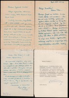 1958 Részvétnyilvánító Levelek Bán Tibor (?-?) Egyetemi Docens és Felesége, Bán Zsuzsa Részére, Többek Között Pogány Fri - Non Classificati