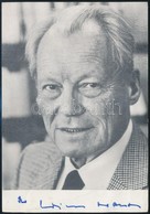 Cca 1975 Willy Brandt Német Kancellár Autopen Aláírása Képen 10x16 Cm - Sonstige & Ohne Zuordnung