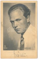 Gustav Fröhlich (1902-1987) Német Színész Aláírása Az őt ábrázoló Fotólapon - Otros & Sin Clasificación