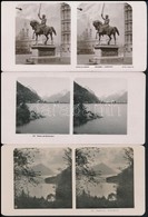 Cca 1910 13 Db Vegyes Külföldi Sztereofotó.Svédország, Németország, Olasország,  / 13 Stereo Photos Germany, Sweden, Ita - Sonstige & Ohne Zuordnung
