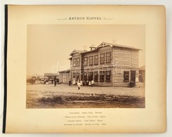 Cca 1890 Ochta Vasútállomás, Irinowka Vasút, Arthur Koppel, Kartonra Kasírozva, Feliratozva, 20x27 Cm / Ochta Station, I - Other & Unclassified