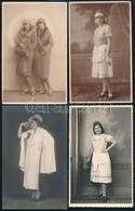 Cca 1930-1940 Női Divat A '30-as években, 4 Db Fotólap, 14x9 Cm - Other & Unclassified