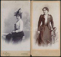 Cca 1890 Hölgydivat. 3 Db Keményhátú Fotó 11x21 Cm - Sonstige & Ohne Zuordnung