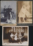 Cca 1902 Keményhátú Műtermi Fotók,7 Db, Különböző Műtermekből, Salgó Sándor, Sinayberger, 16×11 és 20×11 Cm Közötti Mére - Other & Unclassified