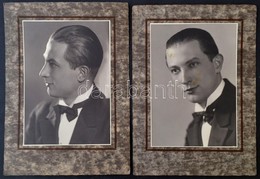 Cca 1920 Férfiportré, 2 Db Fotó Kartonon, Paris, Jacques & Jo, 22x16 Cm - Sonstige & Ohne Zuordnung