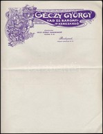 Cca 1910 Géczy György Vas és Baromfi Kereskedő Három Fejléces Számla/levélpapír 3 Db Kitöltetlen - Werbung