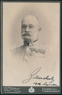 1906 Joseph Ziller Osztrák-magyar Ezredes, Kitüntetésekkel, Keményhátú Fotó, 16,5×10,5 Cm - Sonstige & Ohne Zuordnung