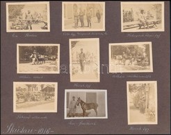 Cca 1916 Egy Katonatiszt Hagyatékából, 21 Db Vintage Fotó Skutariból (Albánia), 16 Kép Felragasztva Egy Kartonra, 4,5x6, - Sonstige & Ohne Zuordnung