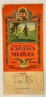 1930 Kirándulók Térképe 8.  Karancs és A Medves Térképe, 1:40000, Magyar Királyi Állami Térképészeti Intézet, 51×46 Cm - Sonstige & Ohne Zuordnung