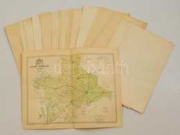 1894 Nagy-Magyarország Vármegyéi, 20 Db Térkép, Pallas Nagy Lexikona, Posner Károly és Fia, 30×24 Cm - Sonstige & Ohne Zuordnung
