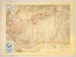 1949 Magyarország Kavics és Homoklelőhelyeinek Térképe 120×80 Cm - Altri & Non Classificati