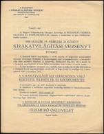 1929 I. Kirakatvilágítási Verseny Prospektusa. 1930 Január 15-február 28. Bp., Globus-ny., 4 P. - Ohne Zuordnung