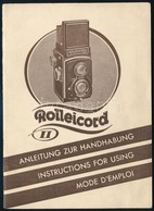 Cca 1940 Rolleicord II. Ismertető Füzet - Ohne Zuordnung