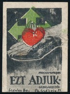 Cca 1944 Programunkban Ezt Adjuk - Hungaristák. Nyilaskeresztes Címke, Sérült, 5x3,5 Cm - Ohne Zuordnung