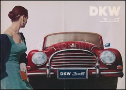 1956 DKW 3=6 Autó Katalógus, Német Nyelven, Hajtás Nyommal, 4 P. - Ohne Zuordnung