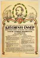 1925 Budapest, Széchenyi ünnep Plakát, Széchenyi Ünnep Országos Bizottsága, Budapest Székesfőváros Házinyomdája, Hajtásn - Other & Unclassified
