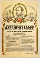 1925 Budapest, Széchenyi ünnep Plakát, Széchenyi Ünnep Országos Bizottsága, Budapest Székesfőváros Házinyomdája, Hajtásn - Altri & Non Classificati