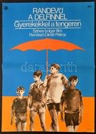 1973 Gyárfás Gábor (1946-): Randevú A Delfinnel, Bolgár Film Plakát, Hajtott, 57x40 Cm - Other & Unclassified