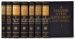 A Magyar Nyelv értelmező Szótára I-VII. Kötet. Bp., 1966-, Akadémia Kiadó. Kiadói Aranyozott Gerincű Egészvászon-kötés,  - Sin Clasificación