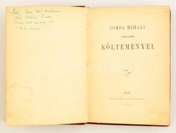 Tompa Mihály Legújabb Költeményei. Pest, 1867, Heckenast. Sérült Gerincű, Kopott Vászonkötésben. - Unclassified