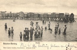 T2 1907 Balatonberény, Fürdő Kabinok és Fürdőzők. Mérei Ignác Kiadása - Ohne Zuordnung