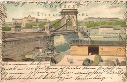 T2/T3 Budapest, Lánchíd. 'Üdvözlet Tiszafüredről' Felirat. Litho S: Geiger R.  (EK) - Unclassified