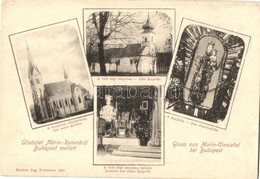 ** T2/T3 1901 Budapest II. Máriaremete, A Volt Régi Kápolna, A Templom Oldalnézete, Kegykép, Kápolna Belső (EK) - Unclassified