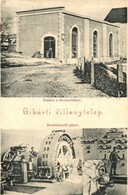 * T2/T3 1909 Gibárt, Ganz és Társa Gibárti Villanytelep, Gépház A Duzzasztókkal, Áramfejlesztő Gépek, Belső Munkásokkal, - Unclassified