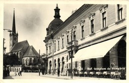 ** T2/T3 Dés, Református Templom, Hungária Szálló, Románia étterem / Calvinist Church, Hotel, Restaurant (EK) - Unclassified