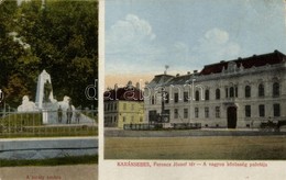 * T4 Karánsebes, Caransebes; A Király Szobra, A Vagyonközösség Palotája / Statue, Palace (kis Szakadás / Small Tear) - Unclassified