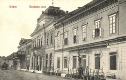 T2 Lugos, Lugoj; Széchenyi Utca, Hungária Kávéház, Népbank / Street, Cafe, Bank - Unclassified
