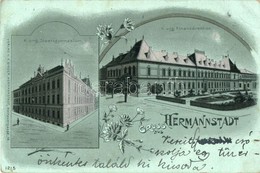 T2/T3 1903 Nagyszeben, Hermannstadt, Sibiu; K. Ung. Staatsgymnasium, K. Ung. Finanzdirektion / Állami Gimnázium, Pénzügy - Unclassified
