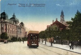 ** T2 Nagyvárad, Oradea; Rákóczi út, Pénzügyi Igazgatóság, Villamos / Street View, Financial Directorate, Tram - Unclassified