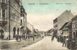 T2/T3 1907 Segesvár, Schässburg, Sighisoara; Bajor Utca, üzletek. Kiadja Nagy / Baiergasse / Street View, Shops (EK) - Unclassified
