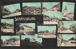 T2/T3 Segesvár, Schässburg, Sighisoara; Mozaikos Képeslap / Mosaic Postcard  (EK) - Unclassified