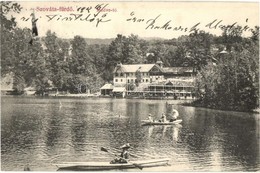 T2 Szováta, Sovata; Medve-tó, Csónakázók. Schuster Emil 43. 1912. / Lacul Ursu, Rowing Boats - Unclassified