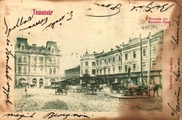 T3 Temesvár, Kossuth Tér, Adler Ignácz és Bruder üzletei / Square, Shops (fl) - Ohne Zuordnung