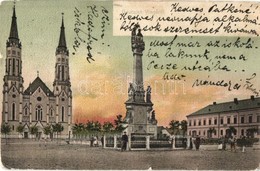 T3 Vinga, Szentháromság Szobor, Katolikus Templom / Trinity Statue, Church (kis Szakadás / Small Tear) - Ohne Zuordnung