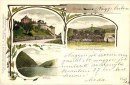 T2 1903 Vöröstorony-szoros, Rotenturm-Pass; Altfluss, Landskrone, Der Rote Thurm, Kiadja Josef Drotleff  / River, Castle - Unclassified